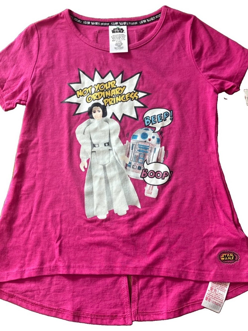 Disneyland Disney Parks Girl’s Short Sleeve Star Wars Princess Leia T-Shirt Med.